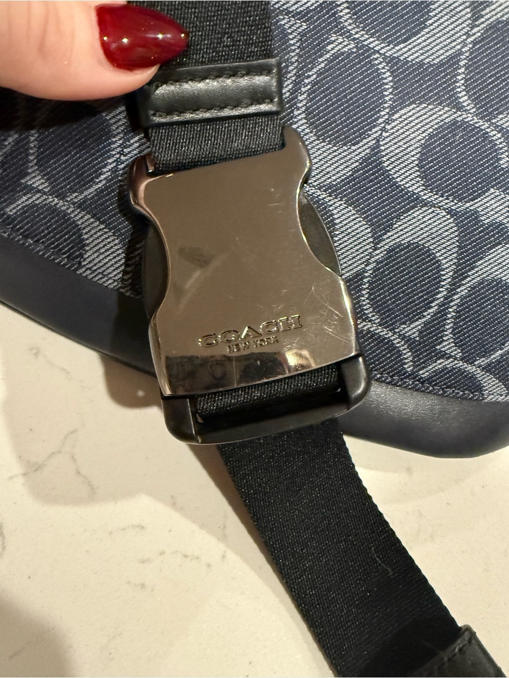 Coach Denim Signature Canvas and Leather Bum Bag - Picture 4 of 5